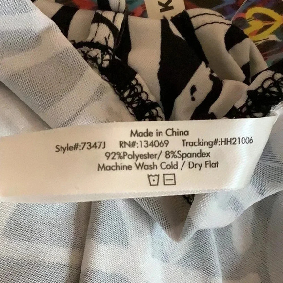 Glam rocks one piece graffiti print bodysuit with padded cups Size XL New - Picture 8 of 10